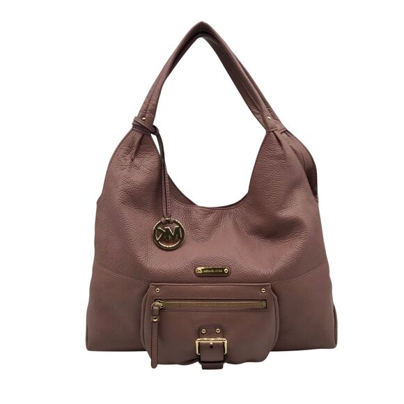 Michael Kors Mauve Pebbled Leather Austin Hobo Bag - Picture 1 of 10